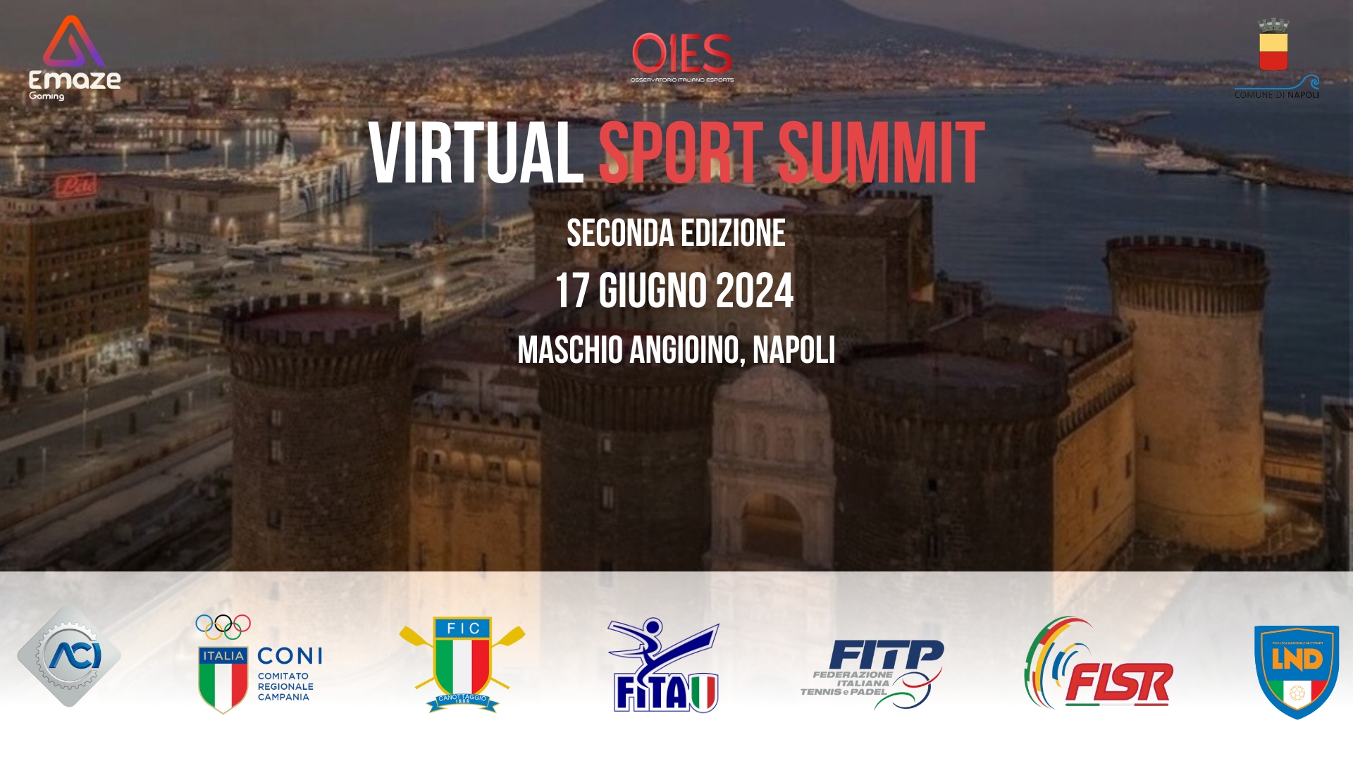 Tutto pronto per la Seconda Edizione del Virtual Sport Summit a Napoli il 17 giugno. Lo Sviluppo degli Esports in Italia al centro dell'evento